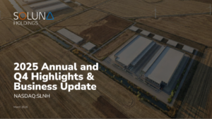 Soluna Reports Record 2025 Growth: Pipeline Hits 4.3GW, Raises $142 Million, and Launches AI Infrastructure